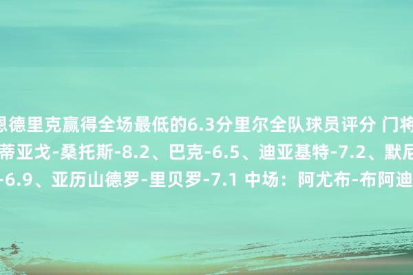 恩德里克赢得全场最低的6.3分里尔全队球员评分 门将：舍瓦利耶-8.1 后卫：蒂亚戈-桑托斯-8.2、巴克-6.5、迪亚基特-7.2、默尼耶-6.7、古德蒙松-6.9、亚历山德罗-里贝罗-7.1 中场：阿尤布-布阿迪-6.6、邦雅曼-安德烈-6.6、卡贝拉-6.8 先锋：热格罗瓦-6.4、萨赫拉维-6.5、乔纳森-戴维-7.1皇家马德里全队球员评分 门将：卢宁-7.3 后卫：费兰-门迪-6.6、吕