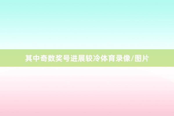 其中奇数奖号进展较冷体育录像/图片