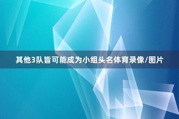 其他3队皆可能成为小组头名体育录像/图片