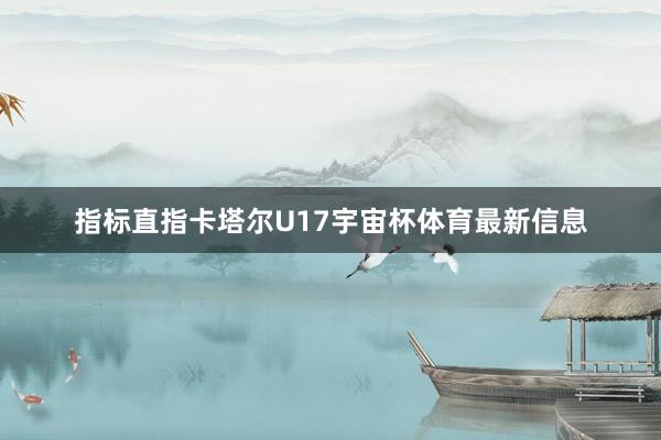 指标直指卡塔尔U17宇宙杯体育最新信息